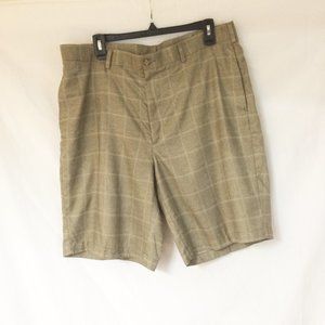Pro Tour Cool Play Mens Plaid Golf Shorts Size 36 Casual Green Plaid Activewear